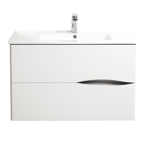 Meuble lavabo 2DOO blanc largeur 70cm à suspendre - Prix net livré chez vous -