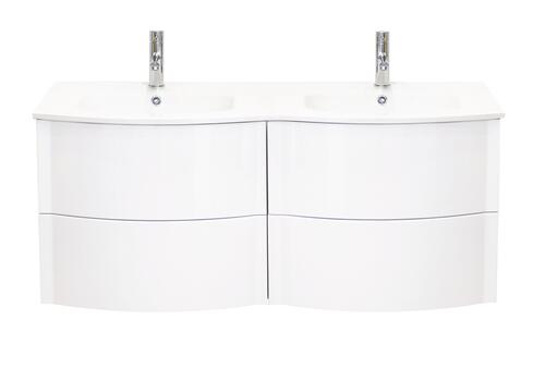 Meuble lavabo RONY blanc largeur 120cm à suspendre - Prix net livré chez vous -