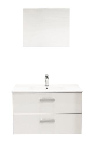 Meuble lavabo SYVA blanc largeur 80cm à suspendre - Prix net livré chez vous -
